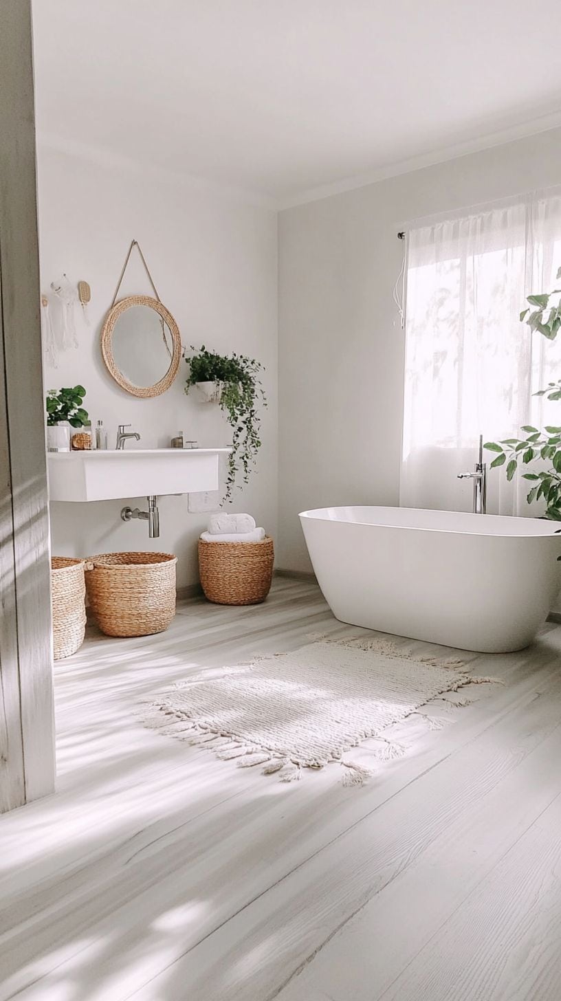 Scandinavian cottage bathroom
