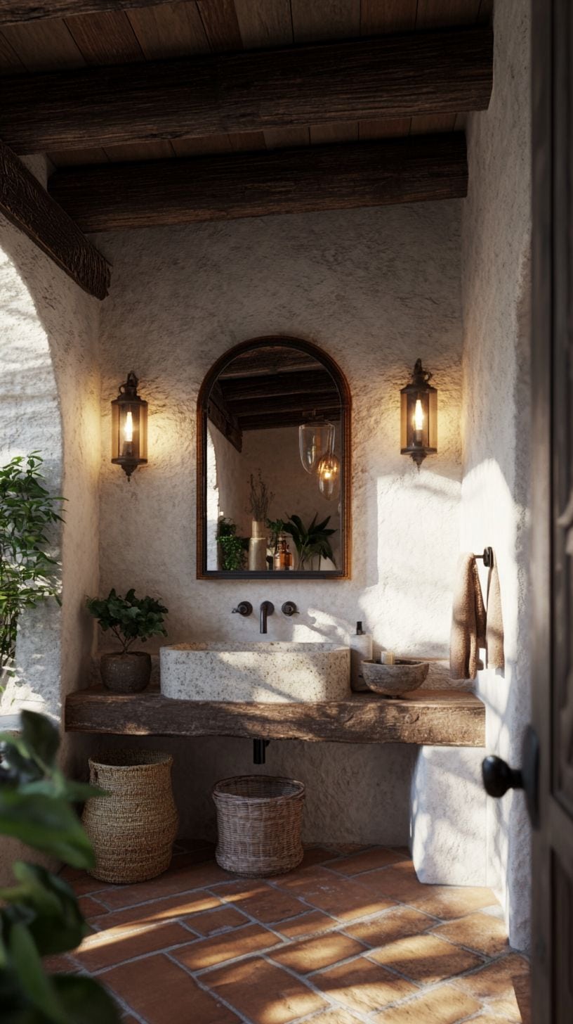 Rustic spanish bathroom