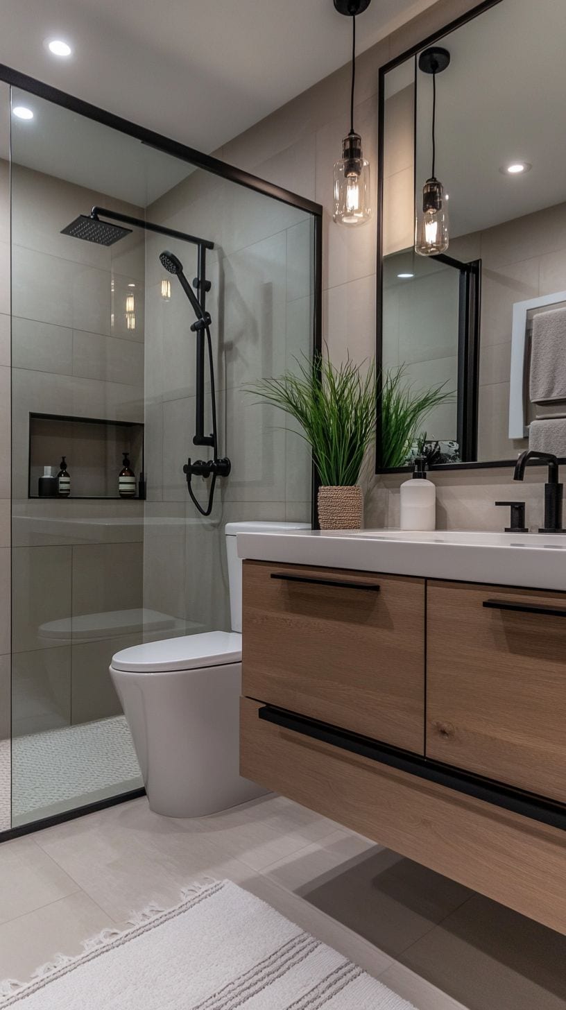 Aesthetic minimalist bathroom