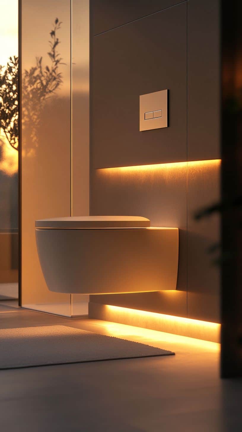 Modern bathroom with no bath