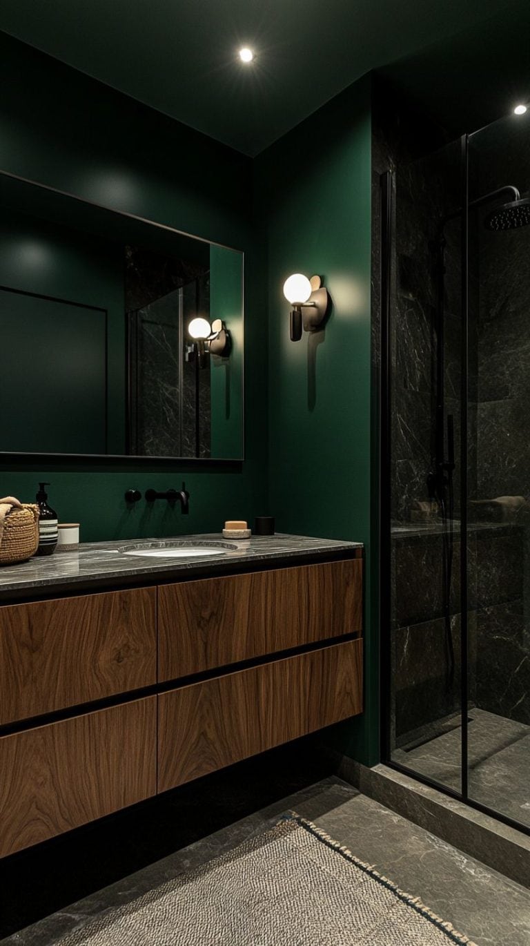 36 Moody Bathroom Inspirations: Dark, Bold, and Beautiful Designs ...