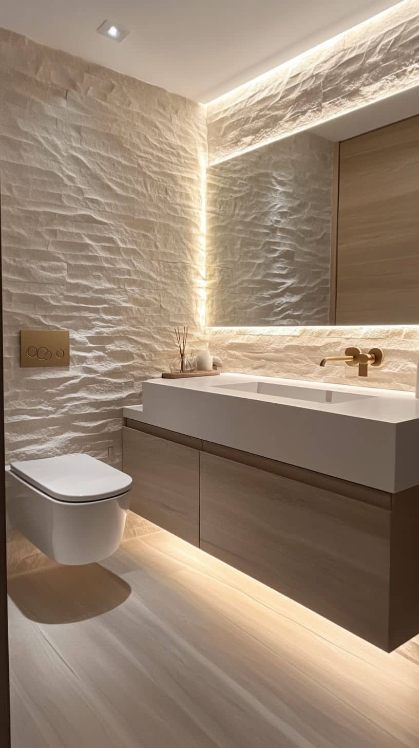 Powder bathroom with no window