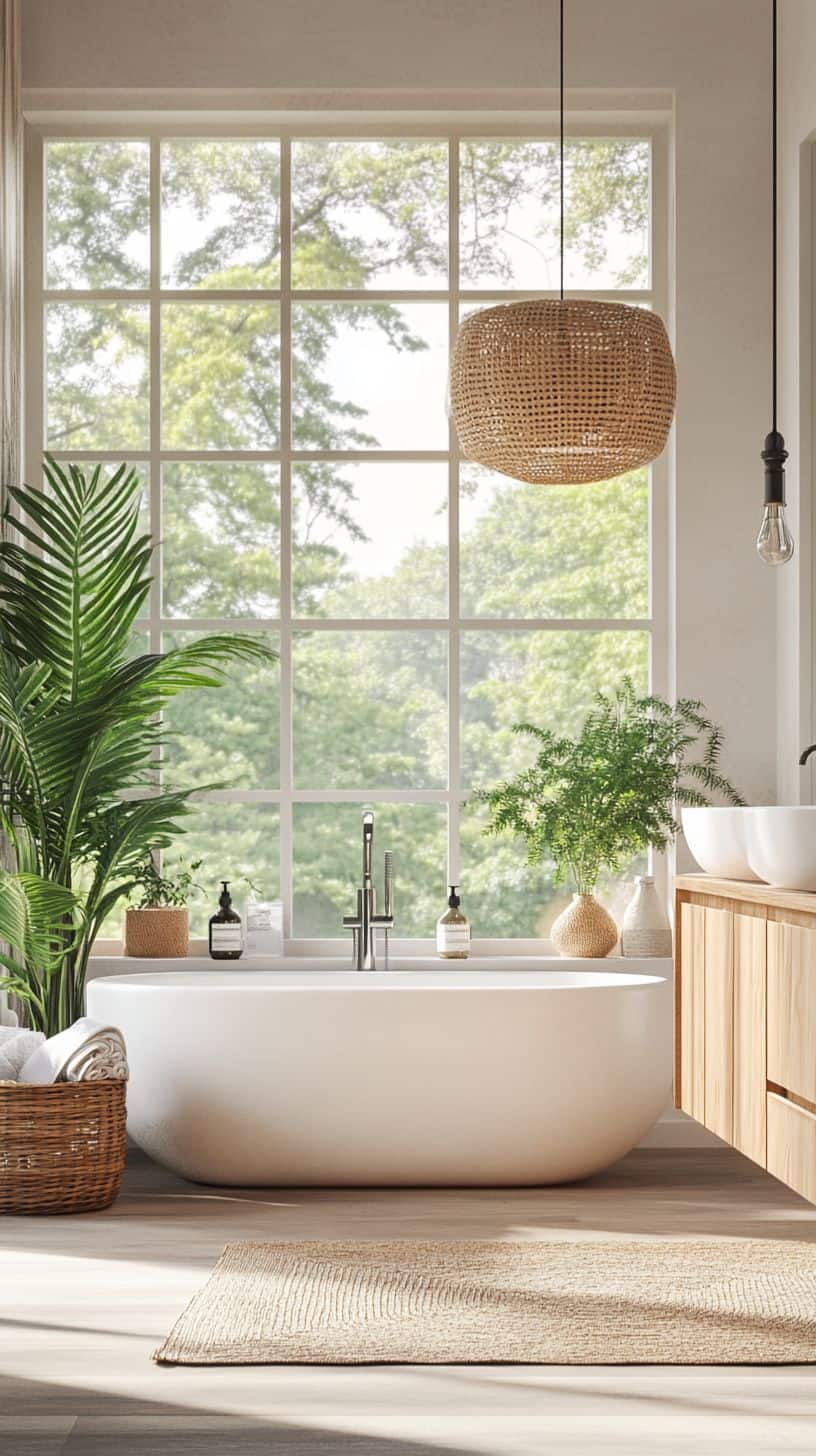 Mid century scandinavian bathroom