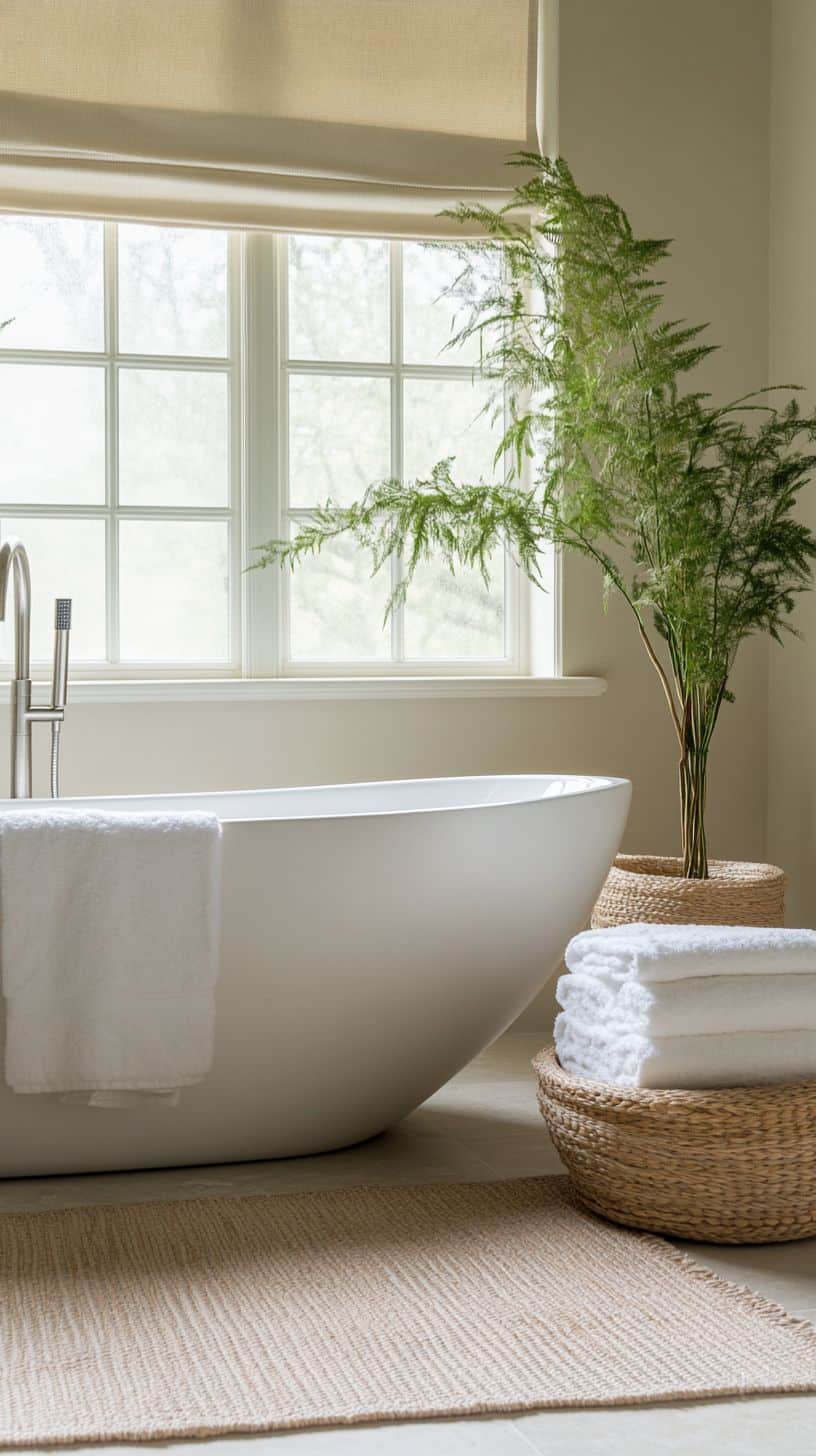 Organic minimalist bathroom