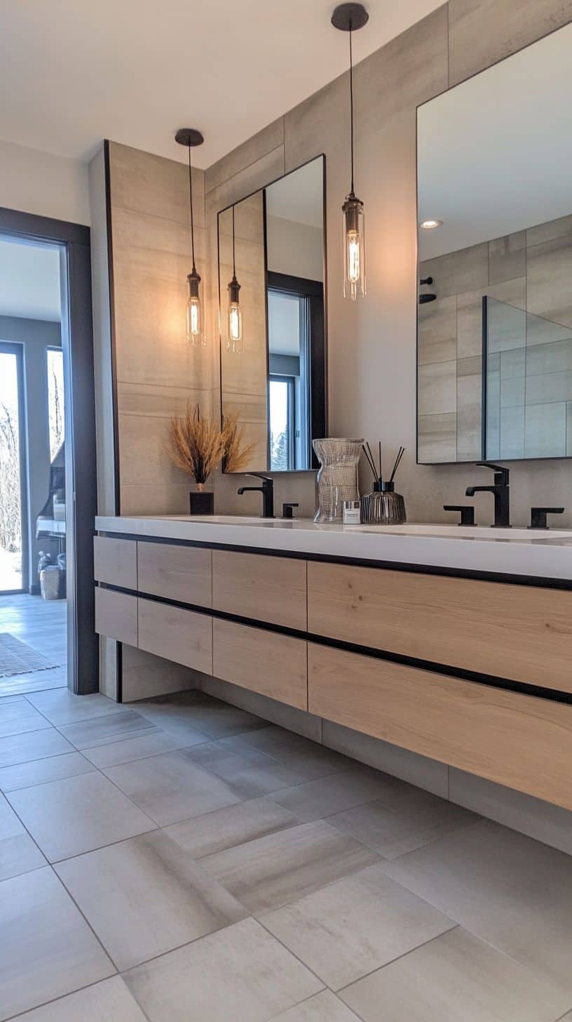 German bathroom with vanities