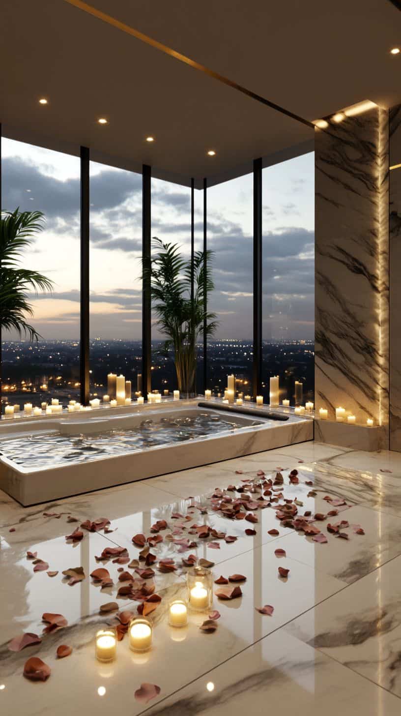Luxury master bath bathroom with jacuzzi