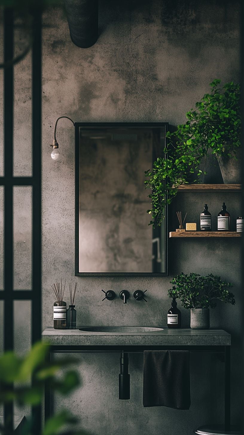 Small industrial bathroom