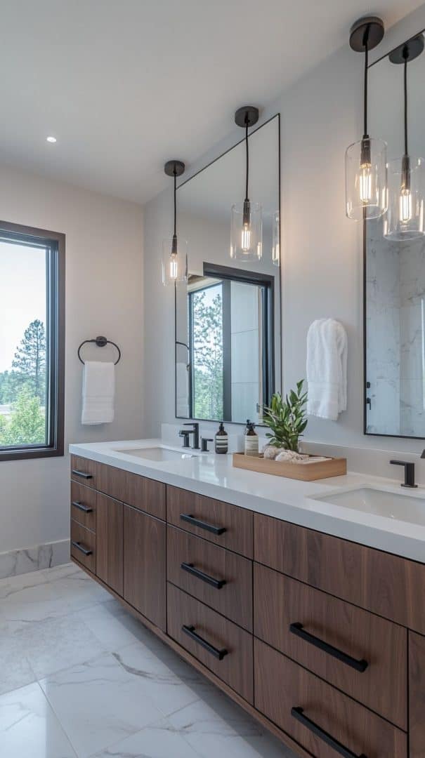 15 Bathroom Mirror Ideas with Storage, Lights & Style - Glamorous Place