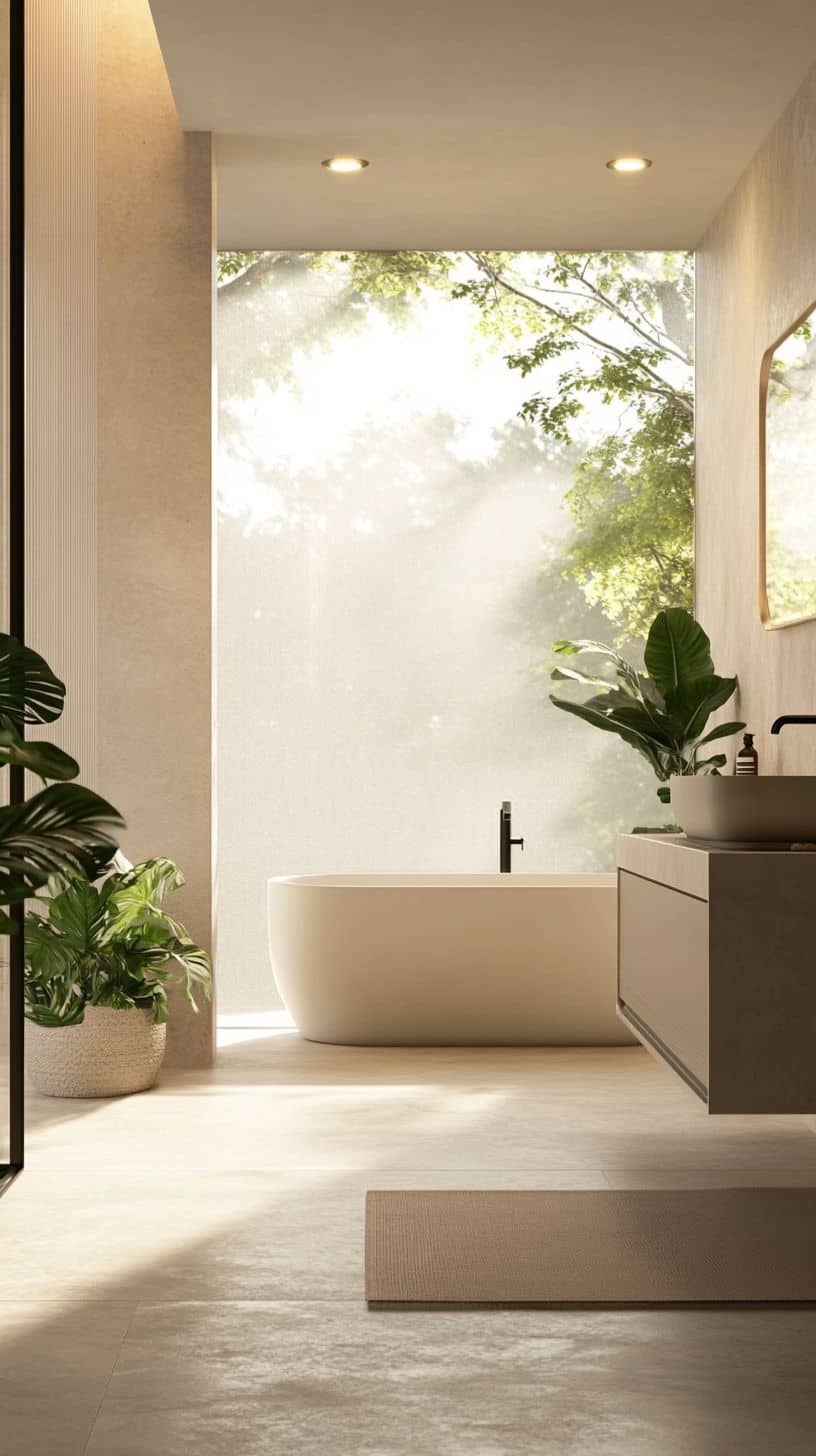 Bathroom with ventilation window