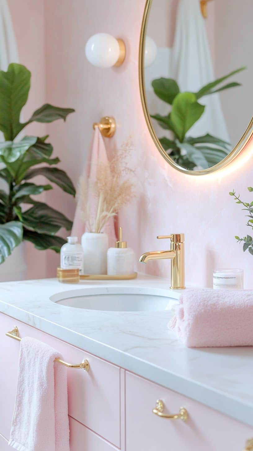 Cute girly bathroom