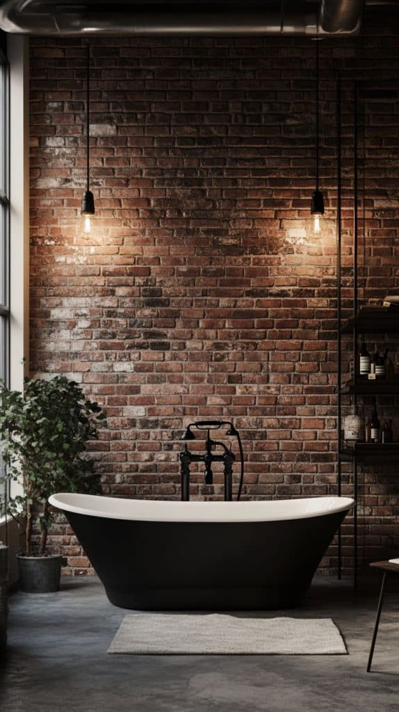 Image showcasing 13 Industrial Bathroom Ideas: From Modern Chic to Rustic Boho Vibes ...