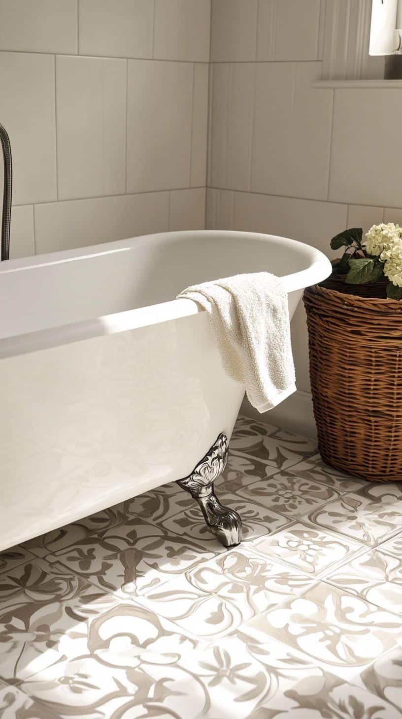 Renter friendly bathroom floor