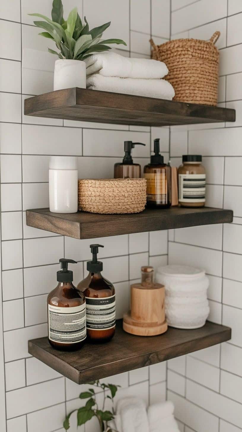 Small bathroom with storage on a budget