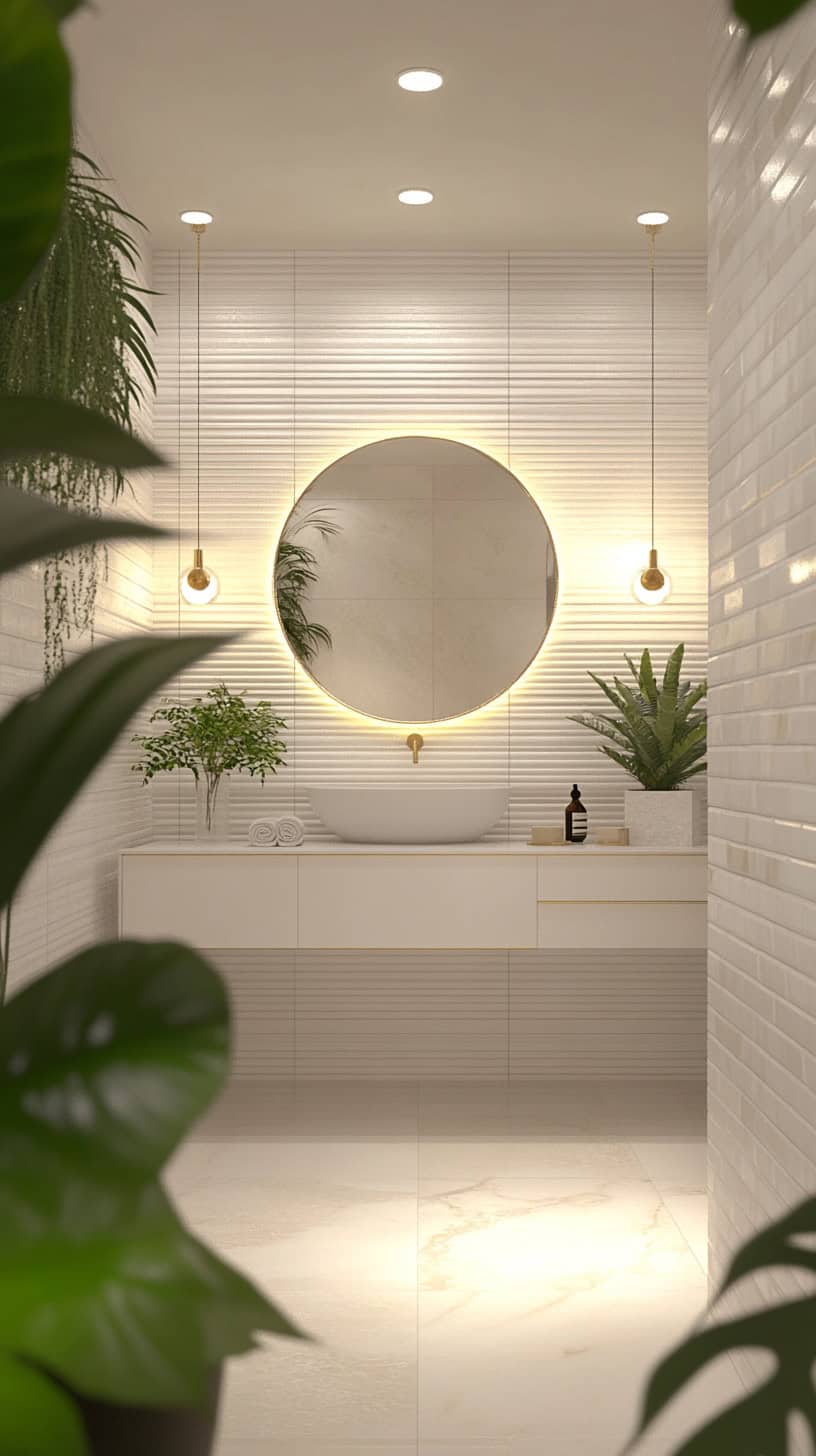 Half bath bathroom with decor