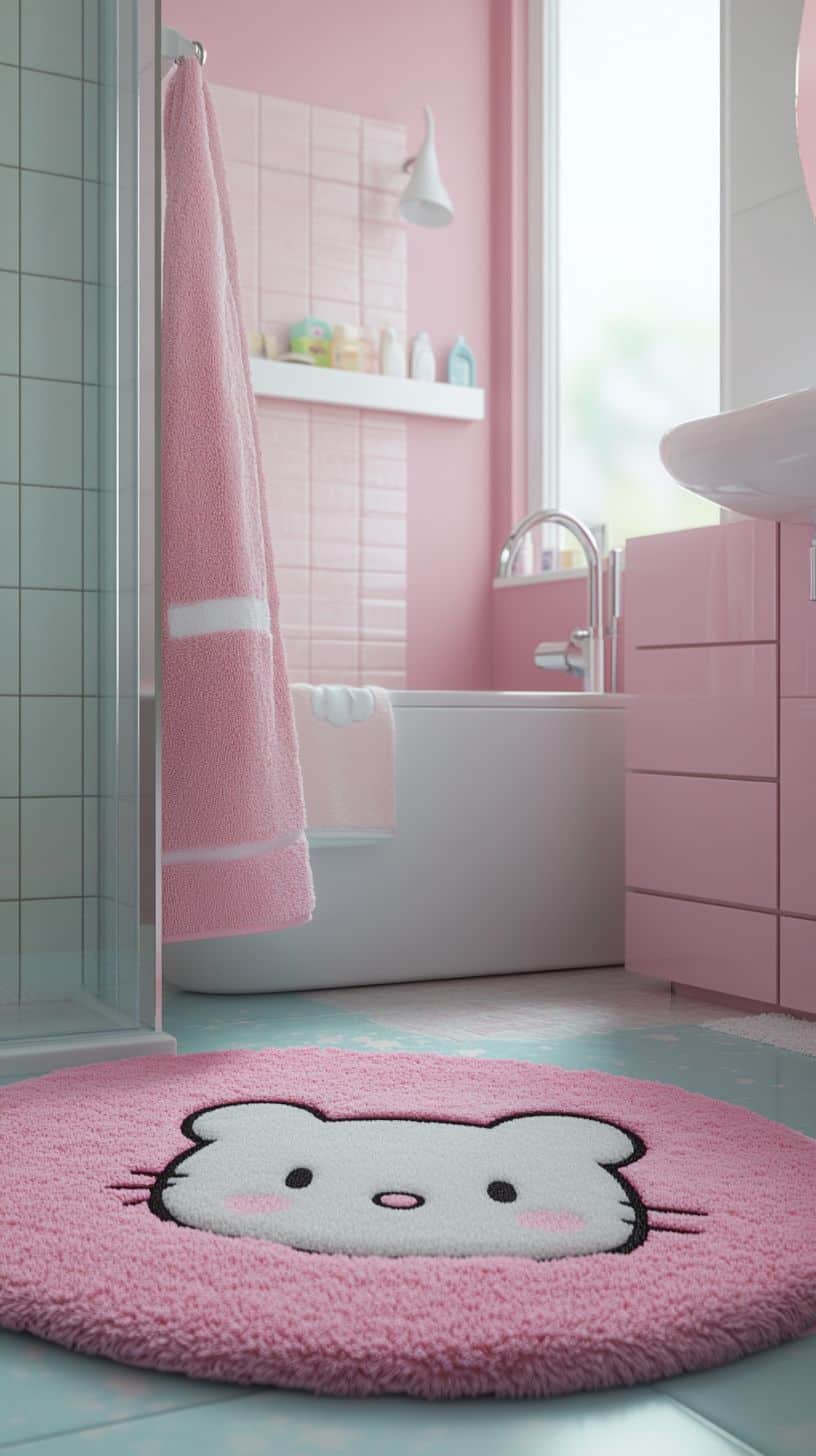 Hello kitty bathroom with accessories