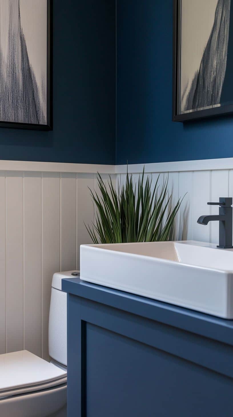 Modern half bathroom