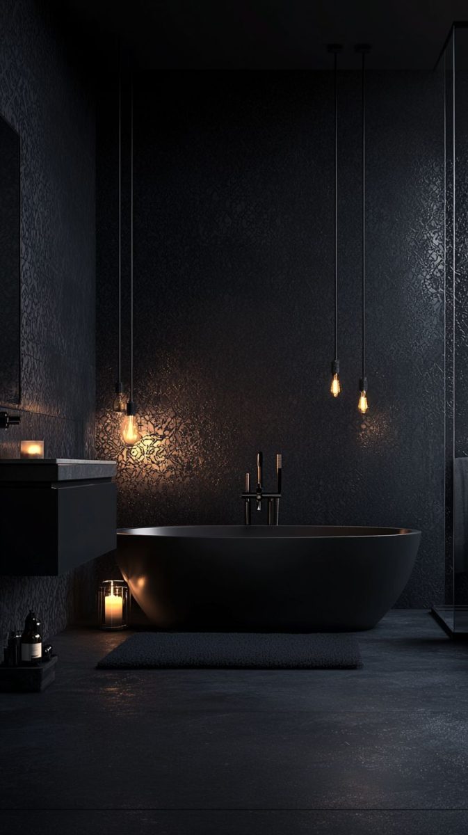 36 Moody Bathroom Inspirations: Dark, Bold, and Beautiful Designs ...