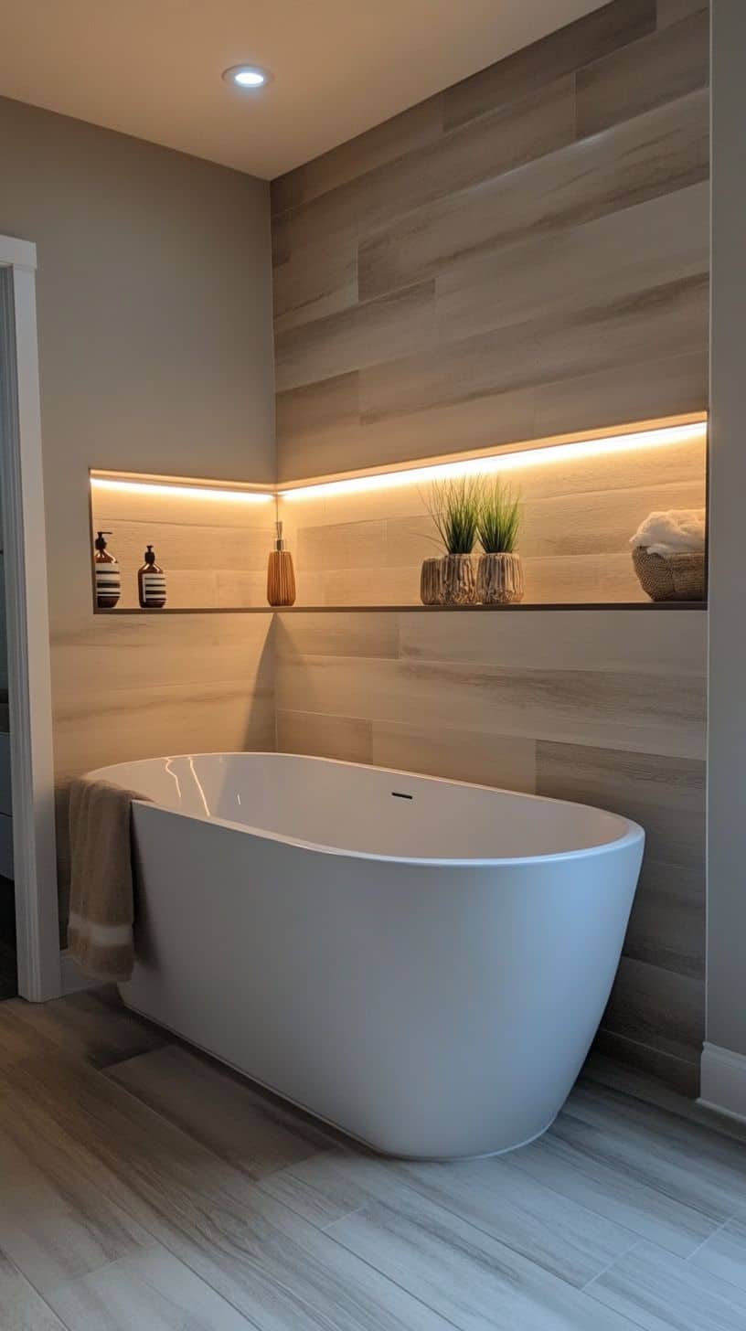 Small bathroom remodel with tub