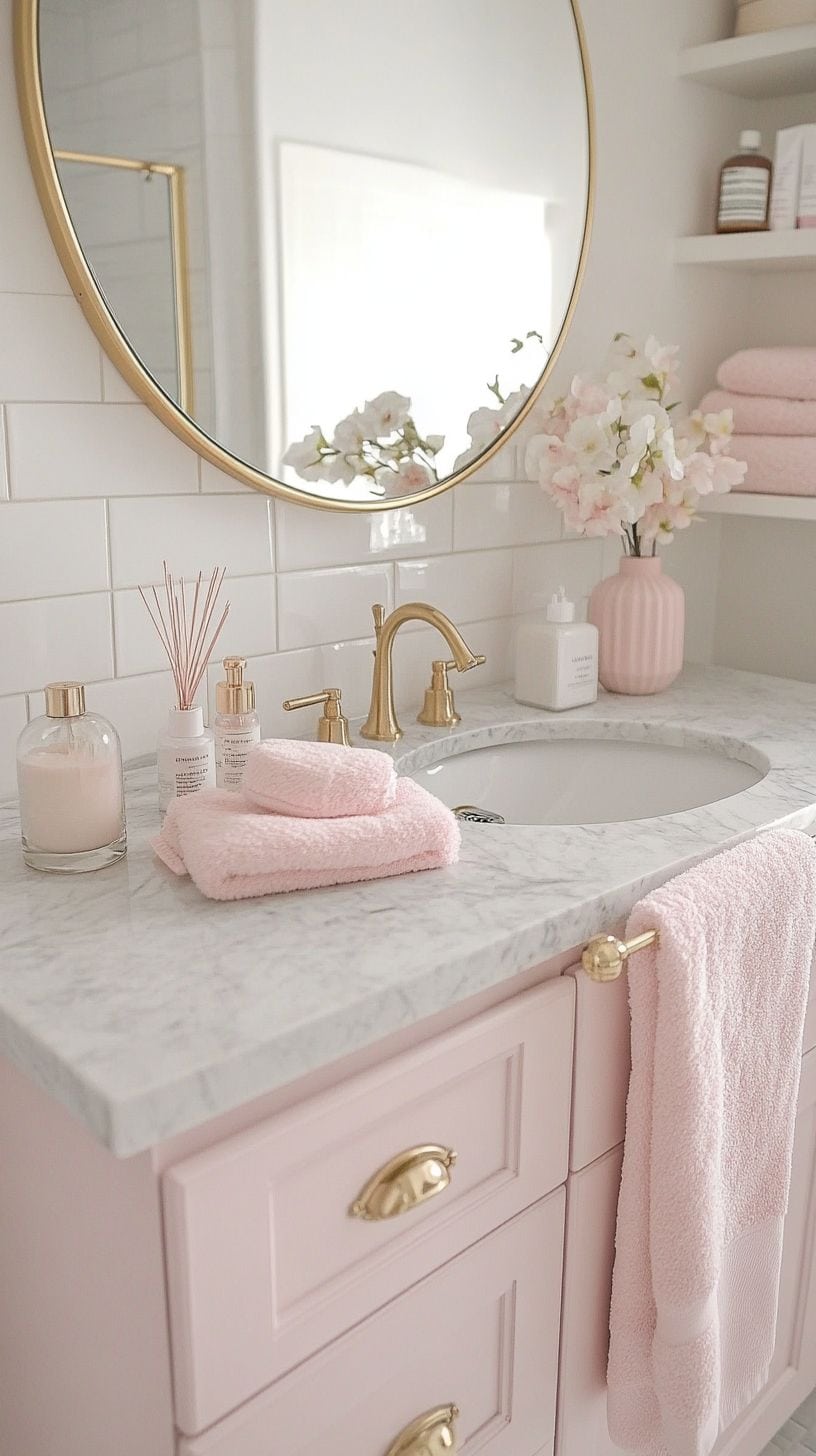 Small girly bathroom