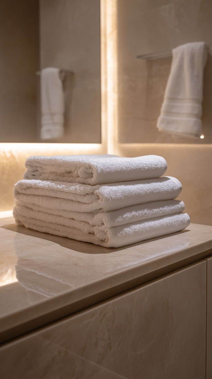 Turkish bathroom with hand towels