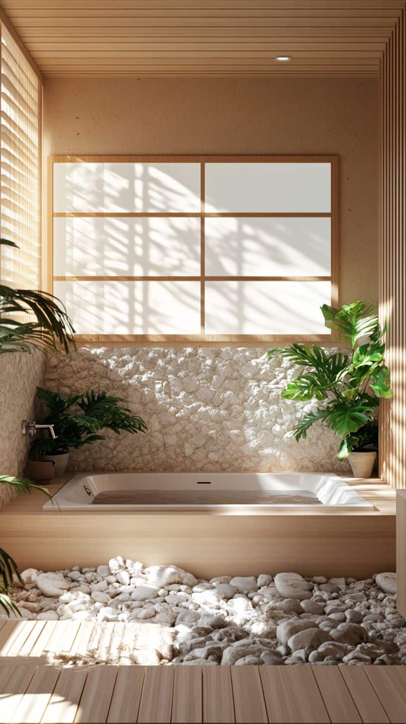 Japanese scandinavian bathroom
