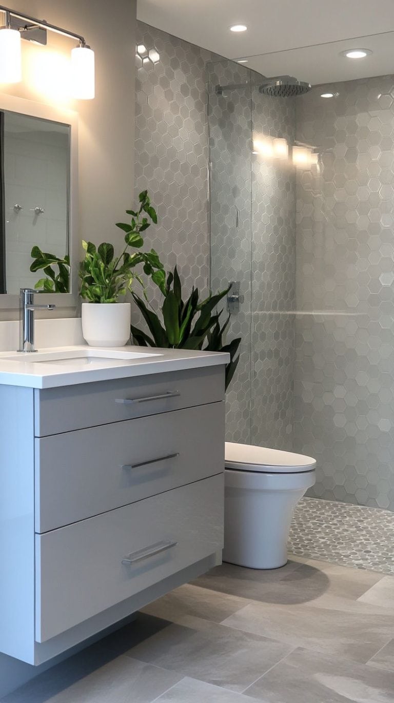 7 Bathroom Hexagon Tiles: Stylish Ideas for Floors, Walls, and Small ...