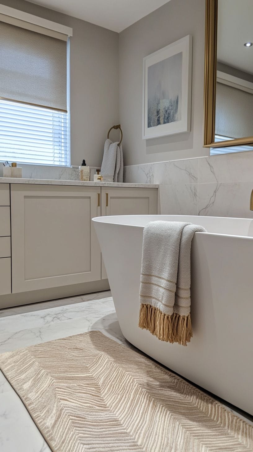 British bathroom with accessories