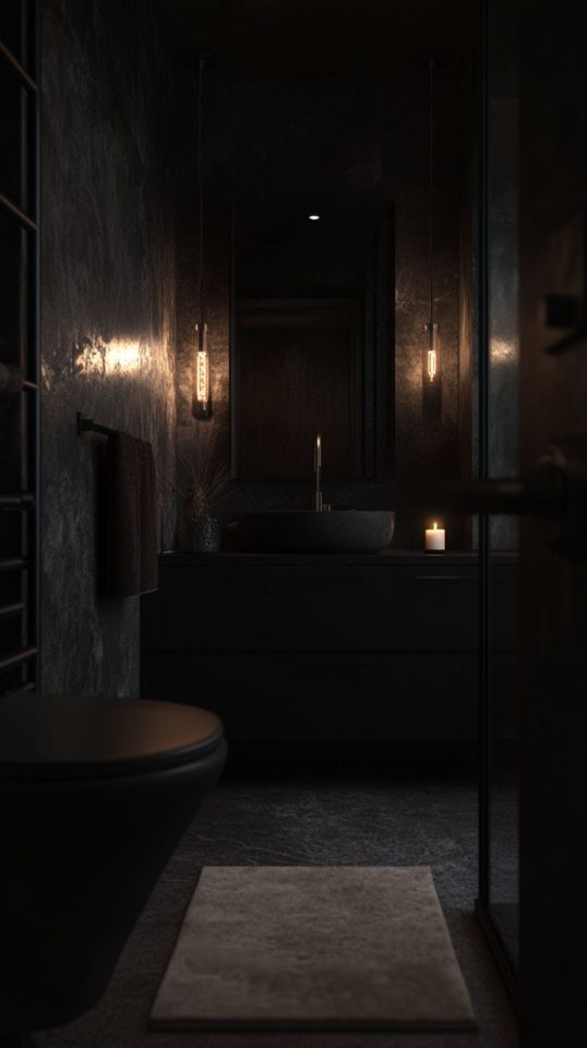 36 Moody Bathroom Inspirations: Dark, Bold, and Beautiful Designs ...