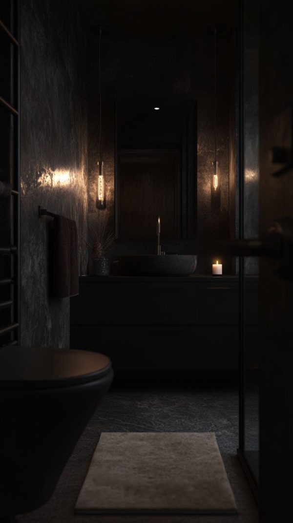 36 Moody Bathroom Inspirations: Dark, Bold, and Beautiful Designs ...