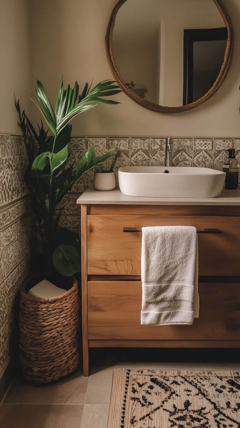 Renter friendly apartment bathroom