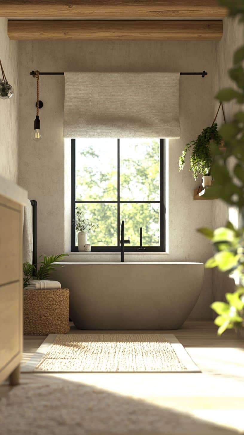 Scandinavian farmhouse bathroom
