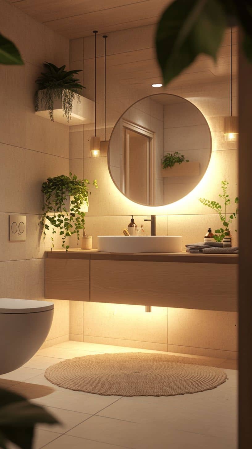Swedish bathroom with vanity