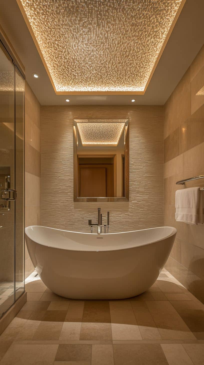 Bathroom with lights ceiling