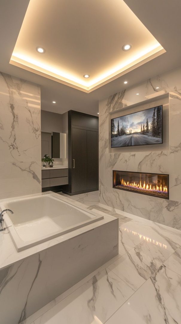 10 Luxury Bathroom with TV: Elevate Your Space with Modern Features ...