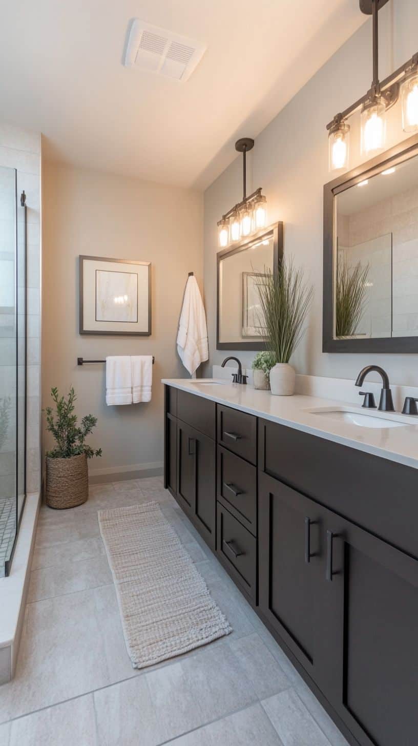 Bathroom with vanity storage