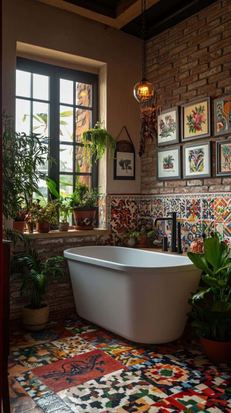 14 Bohemian Bathroom Bliss: Modern, Funky, and Full of Charm ...