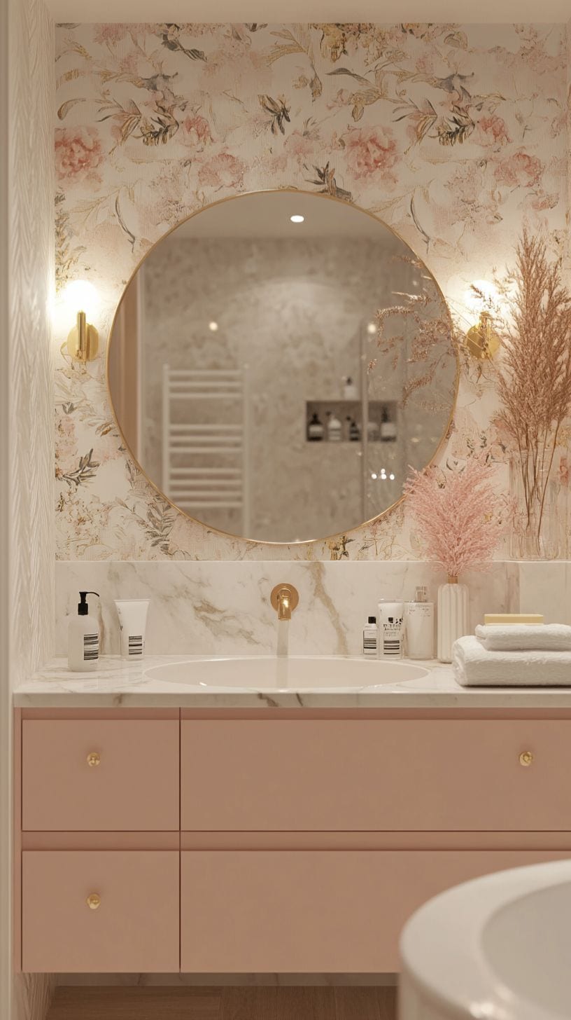 Girly guest bathroom
