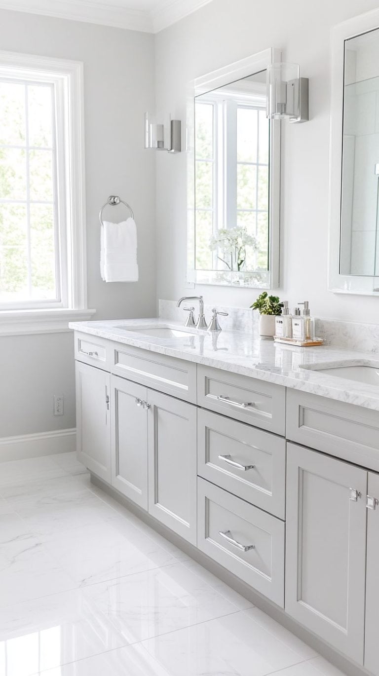 35 Elegant Gray and White Bathroom Ideas for a Timeless Look ...