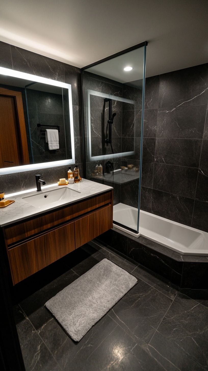 Moody bathroom with no window