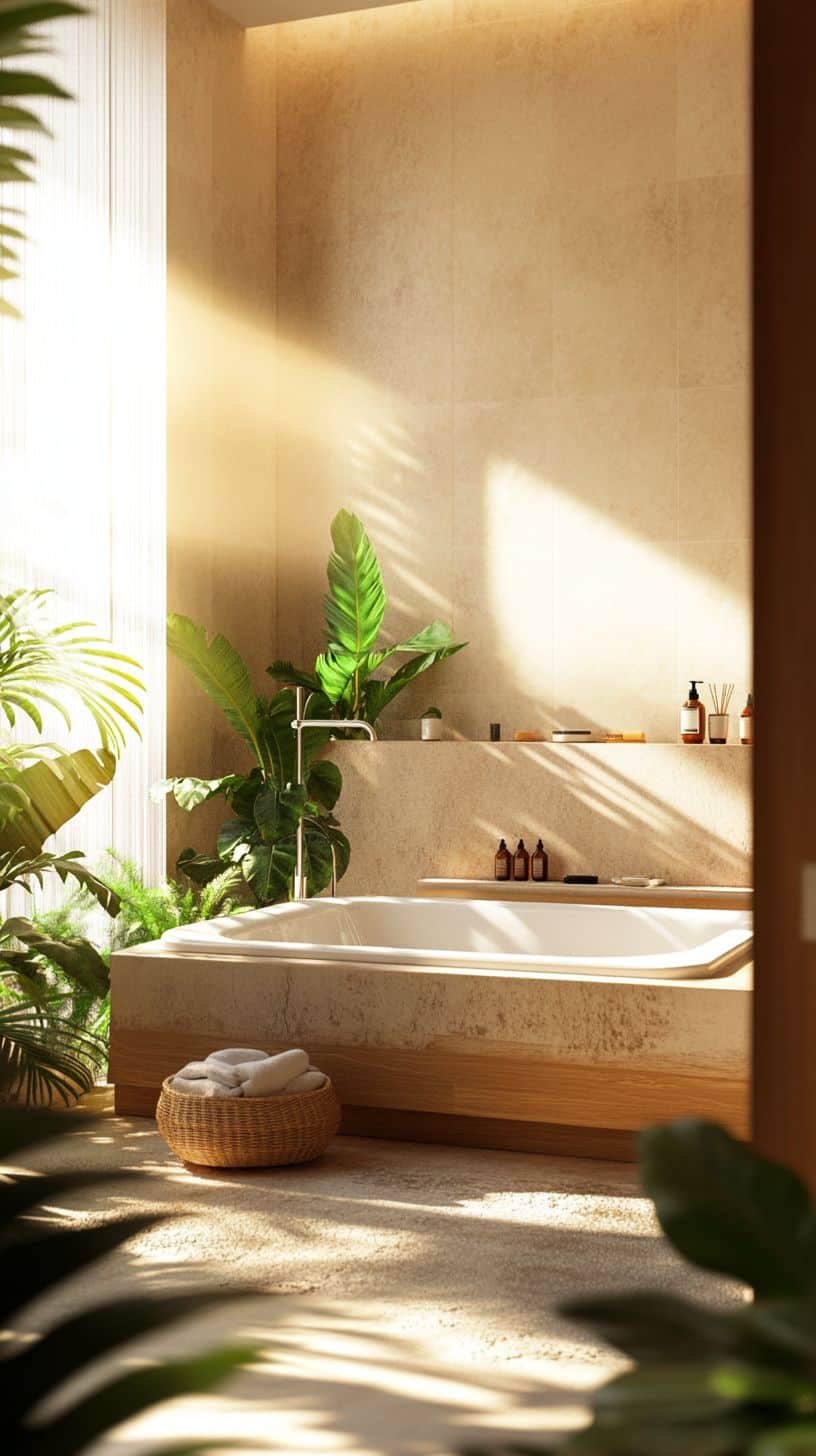 Scandinavian spa bathroom