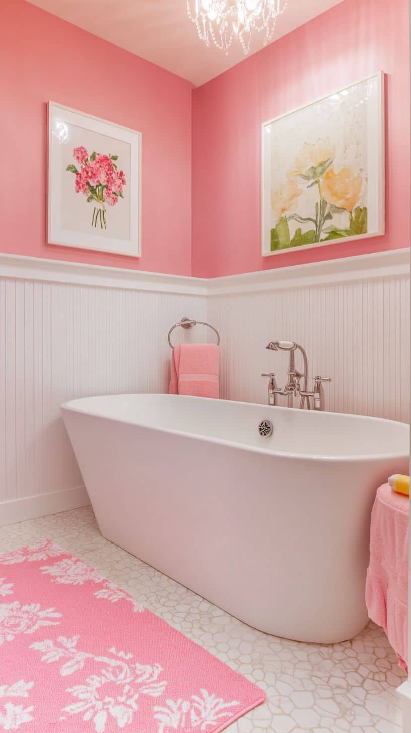 Girly half bathroom