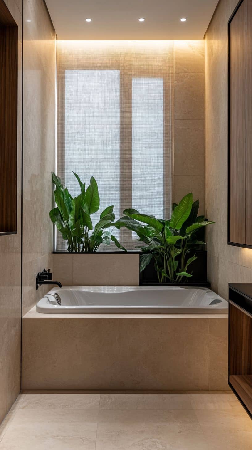 Small bathroom with jacuzzi tub