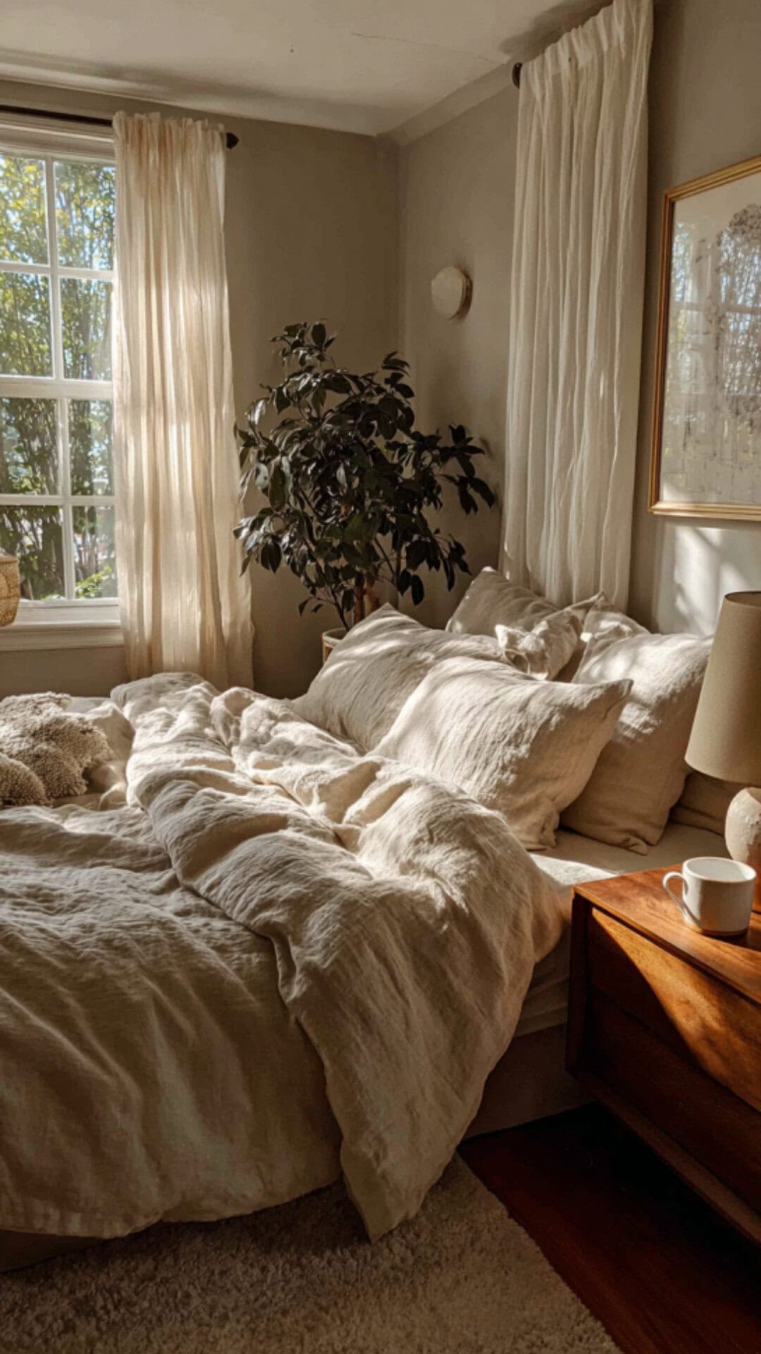 Aesthetic Earthy Bedroom with Natural Charm