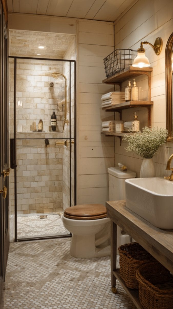Explore 14 Beautiful Farmhouse Bathroom Designs - Glamorous Place