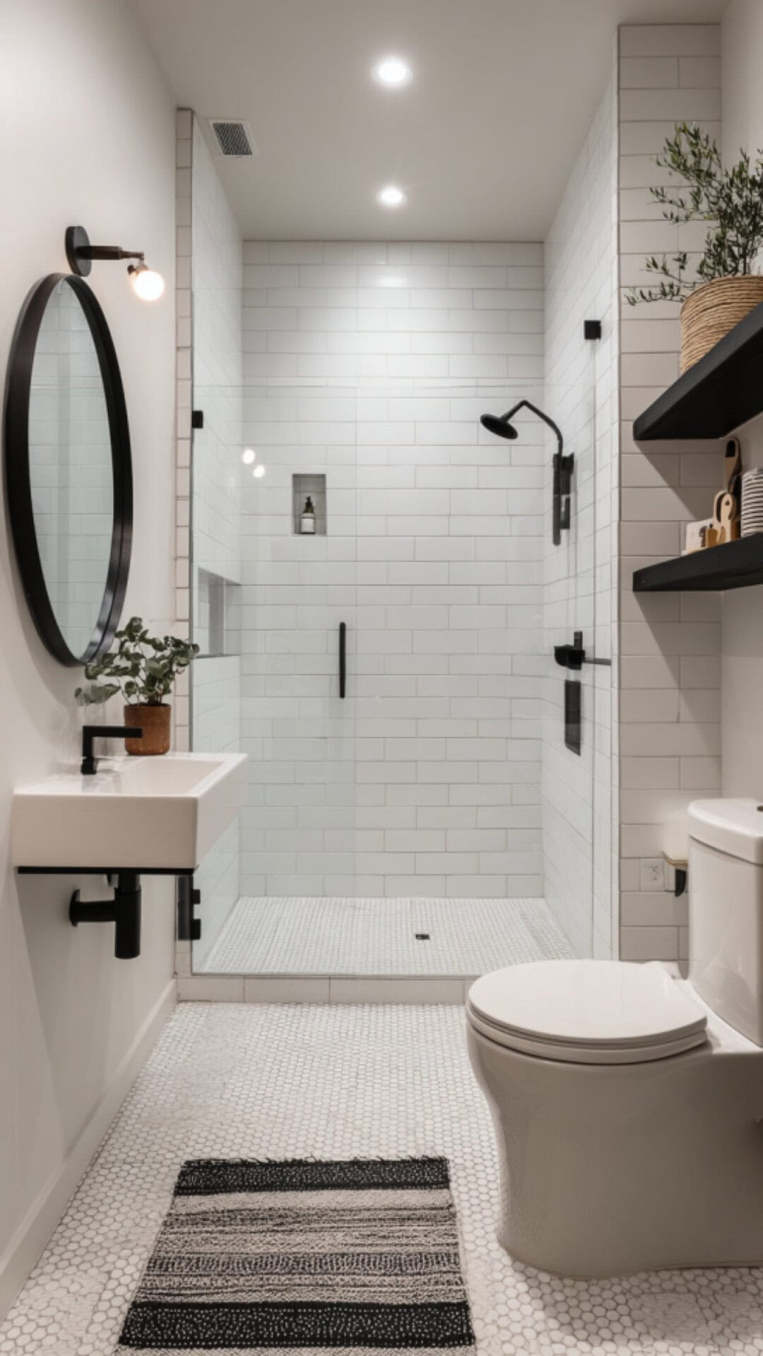 Bathroom Decor Ideas With Black and White Theme