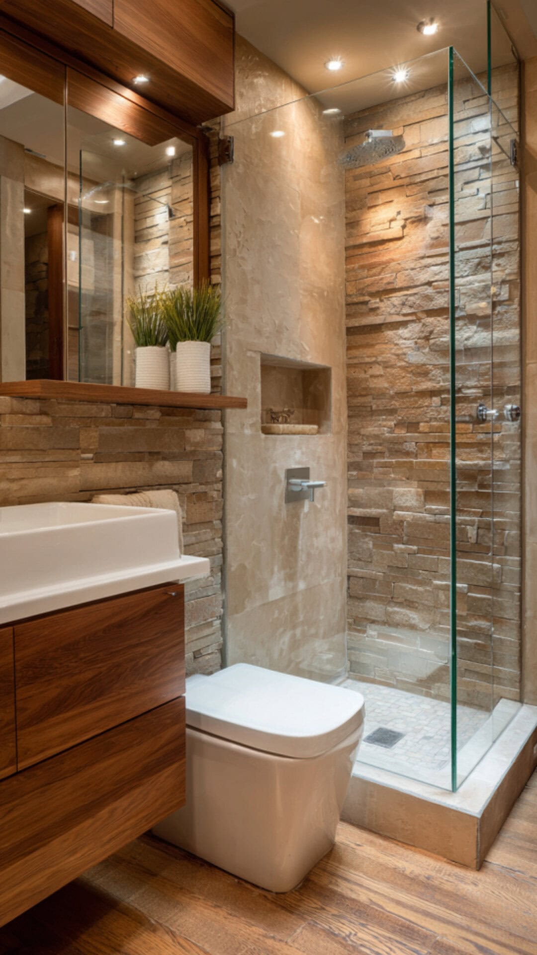 Earthy Modern Bathroom