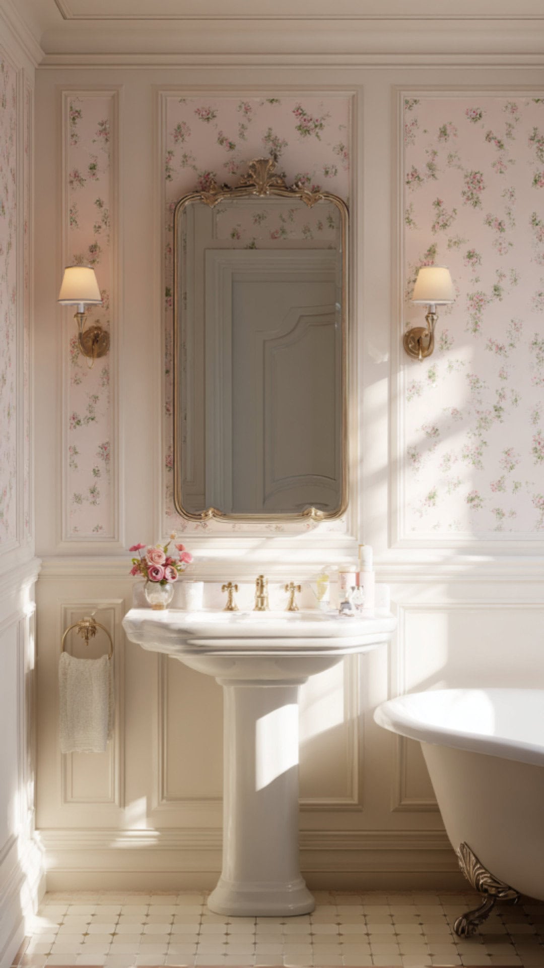 Vintage Bathroom Mirror With Antique Flair