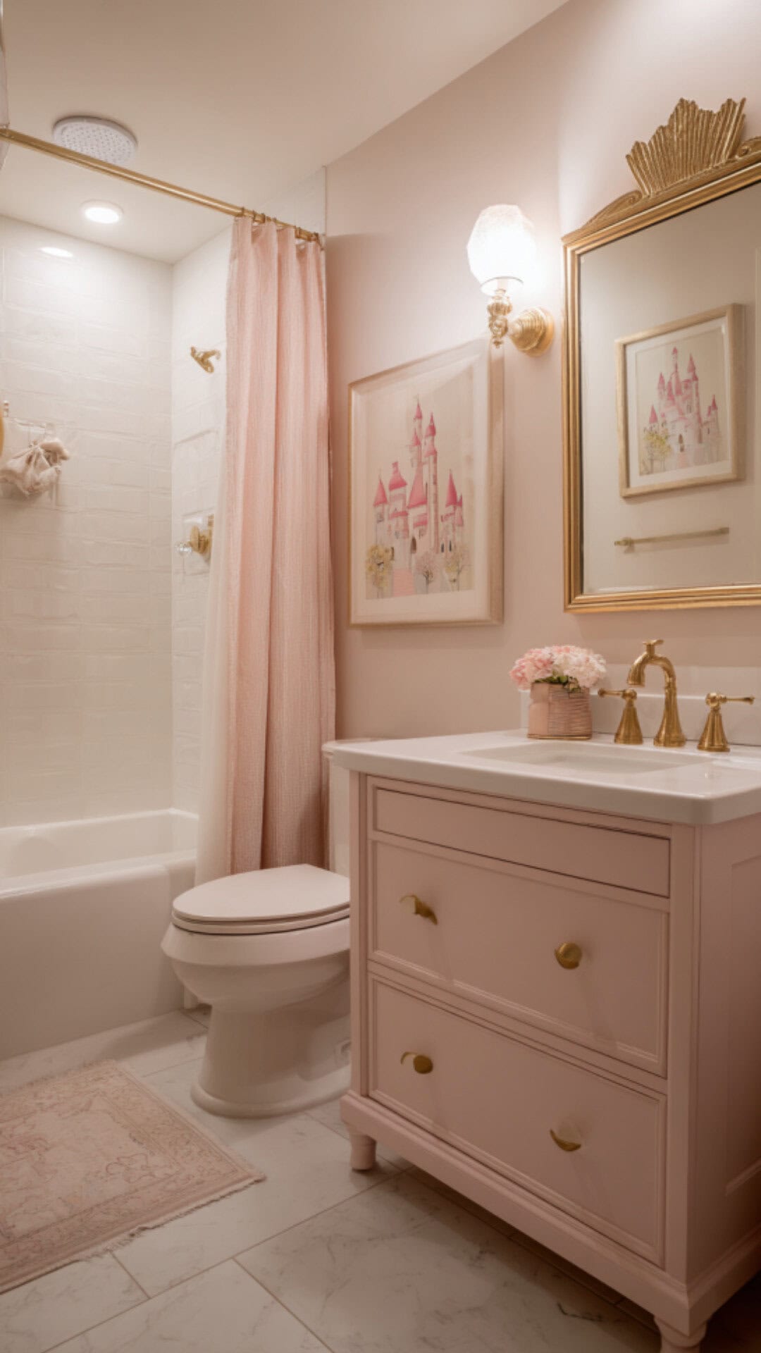 Princess-Themed Kids Bathroom