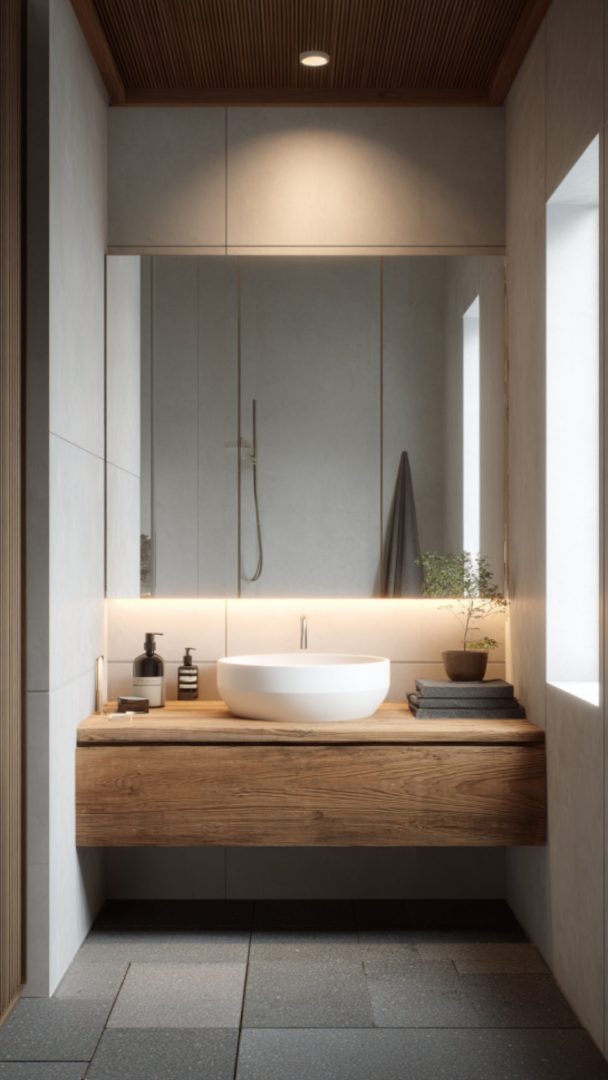 Image showcasing 12 Serene Minimalist Bathrooms to Save Now - Glamorous Place