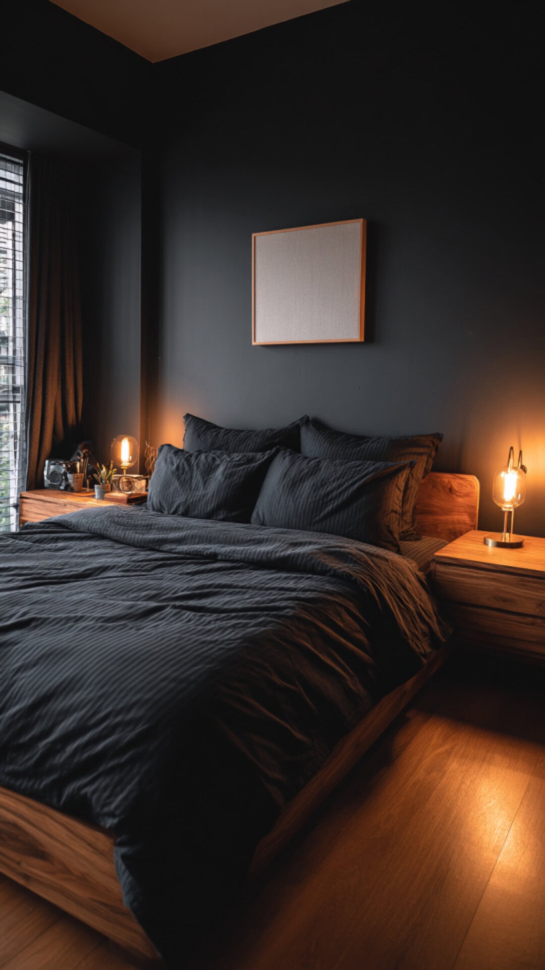 black bedroom aesthetic